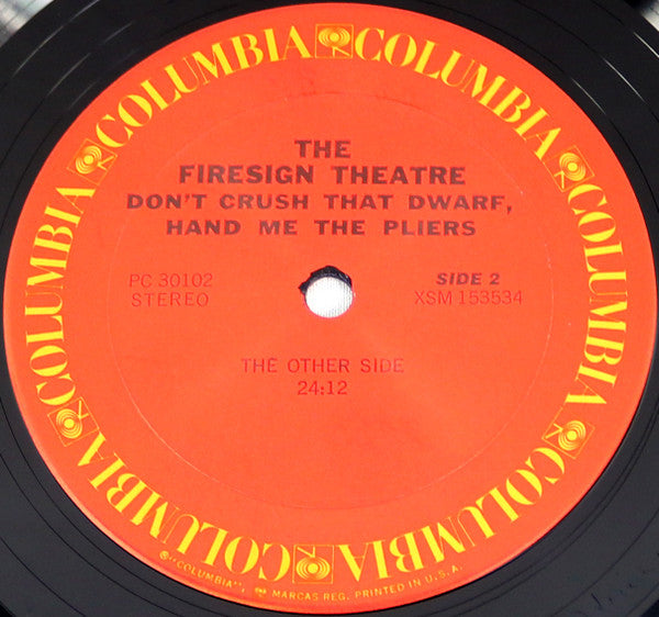 The Firesign Theatre - Don't Crush That Dwarf, Hand Me The Pliers | Near Mint (NM) Near Mint (NM)-Music History
