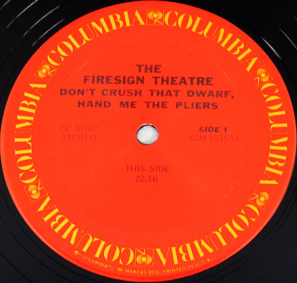 The Firesign Theatre - Don't Crush That Dwarf, Hand Me The Pliers | Near Mint (NM) Near Mint (NM)-Music History