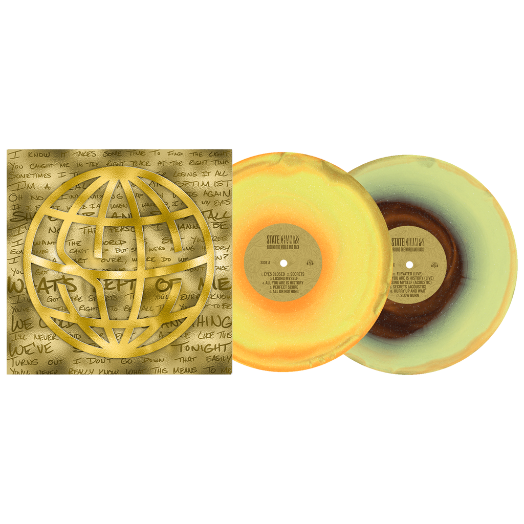 State Champs - Around The World And Back (10 Year Anniversary) [Orange/Yellow/Black Ice W/ Glitter Vinyl] [2LP] |-Music History