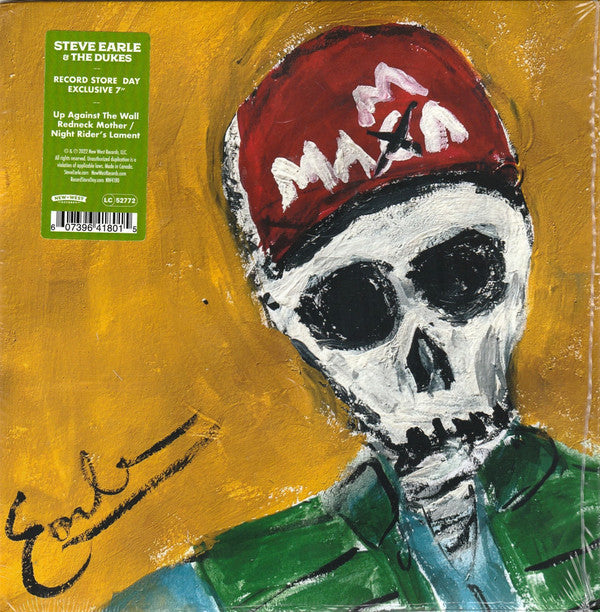 Steve Earle & The Dukes - Up Against The Wall Redneck Mother / Night Rider's Lament | Mint (M) Mint (M)-Music History