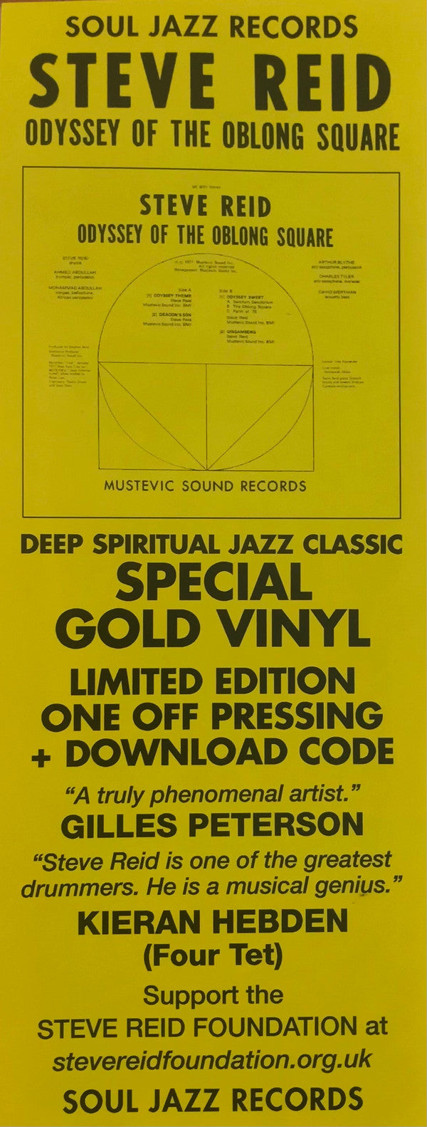 Steve Reid (2) - Odyssey Of The Oblong Square | Mint (M) Mint (M)-Music History