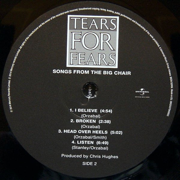 Tears For Fears - Songs From The Big Chair (VINYL) | Mint (M) Mint (M)-Music History