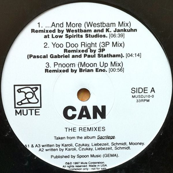 Can - The Remixes (12" VINYL) | Excellent+ (EX+) Generic--Music History