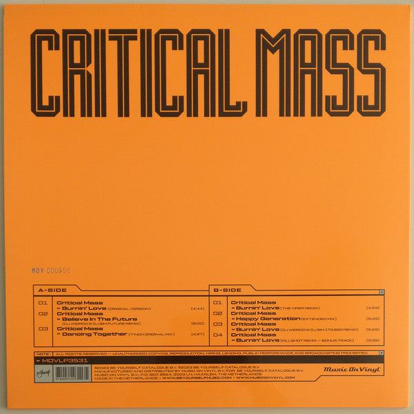 Critical Mass - Hardcore Legends | Mint (M) Mint (M)--Music History