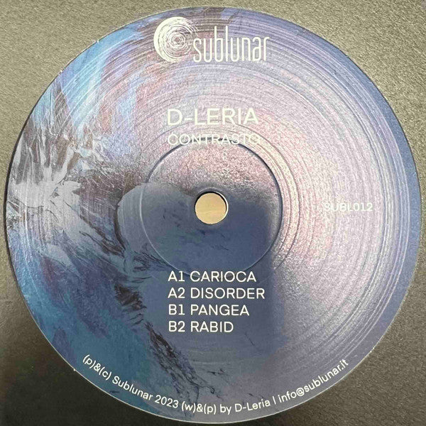 D-Leria - Contrasto (VINYL) | Mint (M)--Music History