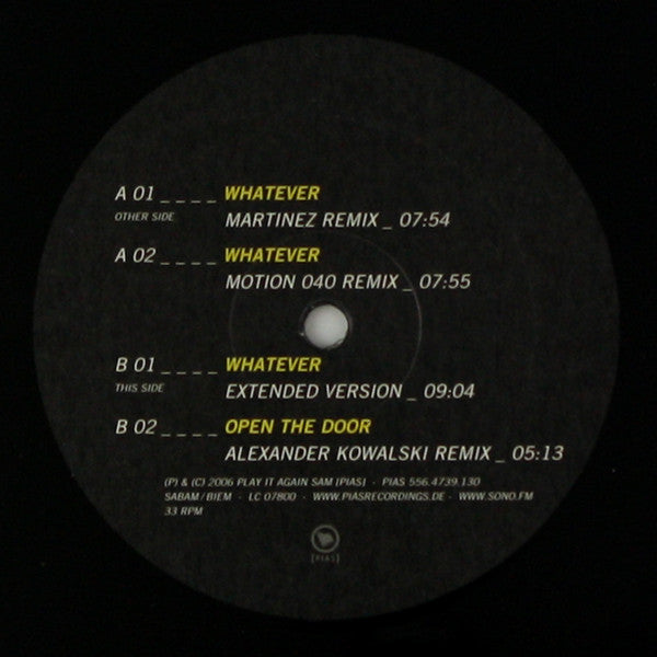 Sono - Whatever | Mint (M) Near Mint (NM)--Music History