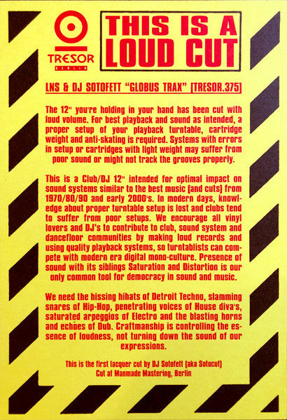 LNS & Dj Sotofett - Globus Trax (VINYL) | Mint (M) Mint (M)--Music History