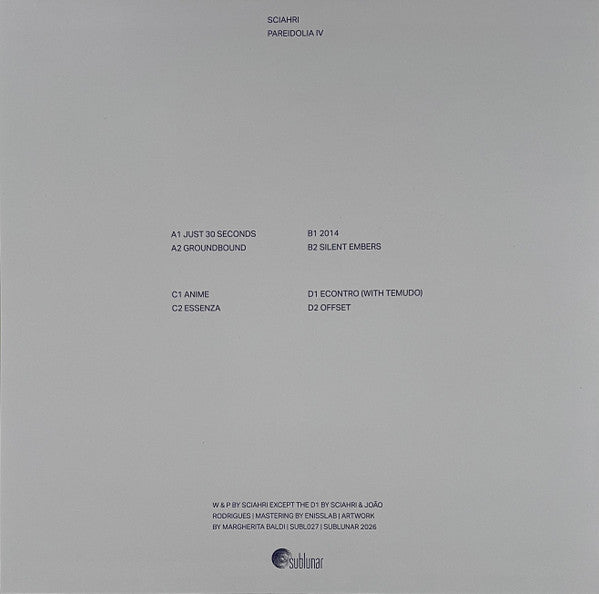 Sciahri - Pareidolia IV (2xVINYL) |--Music History