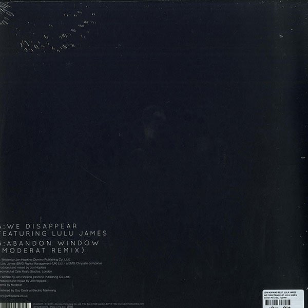 Jon Hopkins - We Disappear | Mint (M) Mint (M)--Music History