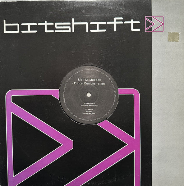 Matt M. Maddox - Critical Demonstration | Excellent (EX) Very Good Plus (VG+)--Music History