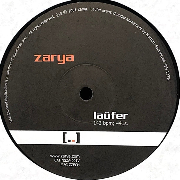 Zarya - Root_Locus / Laufer (VINYL) | Excellent (EX) Near Mint (NM)--Music History