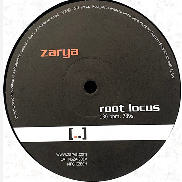 Zarya - Root_Locus / Laufer (VINYL) | Excellent (EX) Near Mint (NM)--Music History