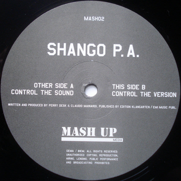 Shango P.A. - Control The Sound | Excellent+ (EX+) Generic--Music History