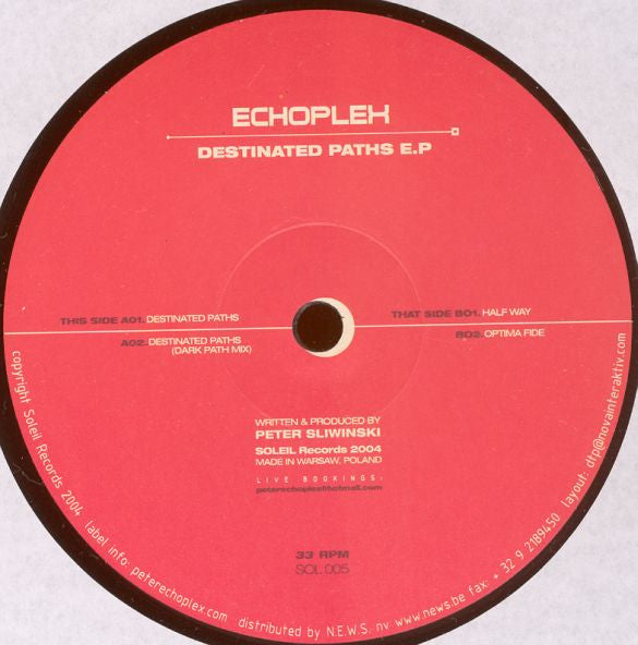 Echoplex - Destinated Paths E.P | Near Mint- (NM-) Generic--Music History