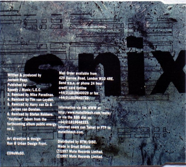 Speedy J - Ni Go Snix (CD) | Near Mint (NM) Near Mint (NM)--Music History