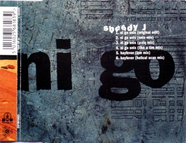 Speedy J - Ni Go Snix (CD) | Near Mint (NM) Near Mint (NM)--Music History