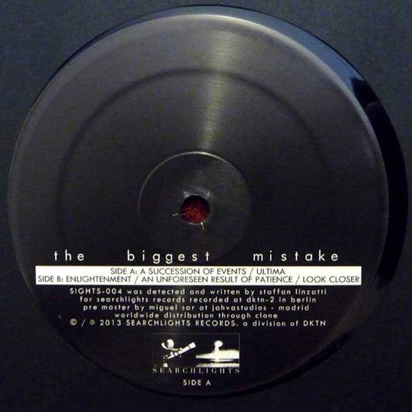 Staffan Linzatti - The Biggest Mistake (VINYL) | Near Mint (NM) Generic--Music History