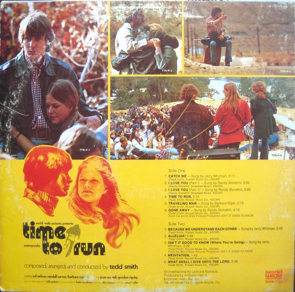 Tedd Smith - Time To Run (Original Motion Picture Soundtrack) | Very Good (VG) Near Mint (NM)-Music History