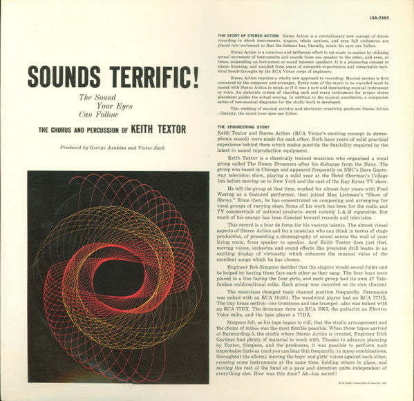 The Chorus And Percussion Of Keith Textor - Sounds Terrific! | Very Good Plus (VG+) Very Good (VG)-Music History