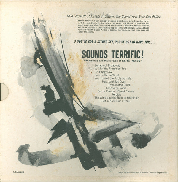 The Chorus And Percussion Of Keith Textor - Sounds Terrific! | Very Good Plus (VG+) Very Good (VG)-Music History