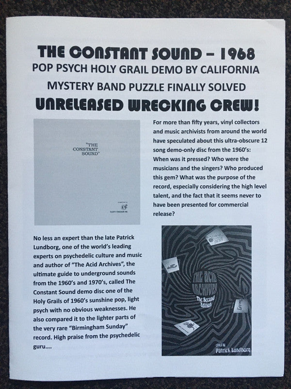 The Constant Sound - The Constant Sound | Mint (M) Mint (M)-Music History