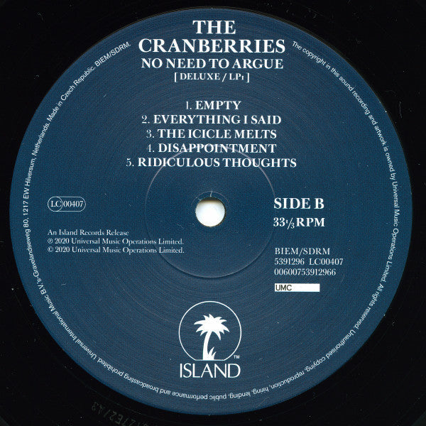 The Cranberries - No Need To Argue | Mint (M) Mint (M)-Music History