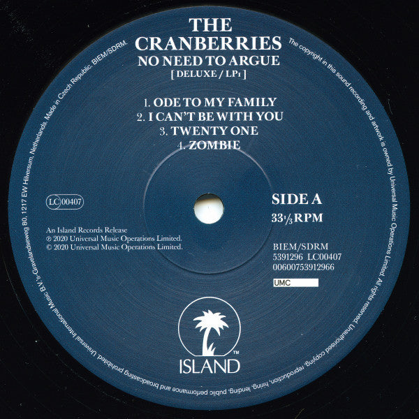 The Cranberries - No Need To Argue | Mint (M) Mint (M)-Music History