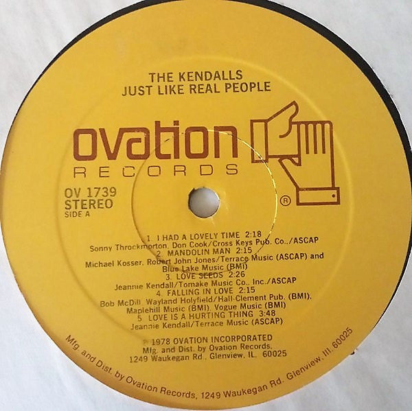 The Kendalls - Just Like Real People | Near Mint (NM) Mint (M)-Music History