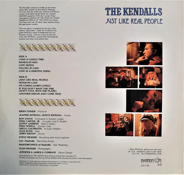 The Kendalls - Just Like Real People | Near Mint (NM) Mint (M)-Music History