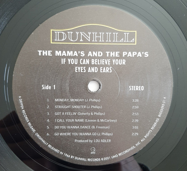 The Mamas & The Papas If You Can Believe Your Eyes And Ears Geffen Records, UMe LP, Album, RE, Toi Mint (M) Mint (M)-Music History