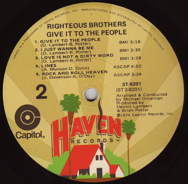 The Righteous Brothers - Give It To The People | Near Mint (NM) Near Mint (NM)-Music History