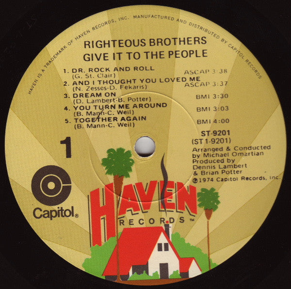 The Righteous Brothers - Give It To The People | Near Mint (NM) Near Mint (NM)-Music History