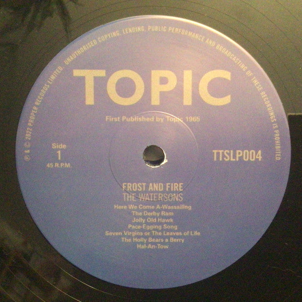 The Watersons - Frost And Fire (A Calendar Of Ritual And Magical Songs) (VINYL) | Mint (M) Mint (M)-Music History