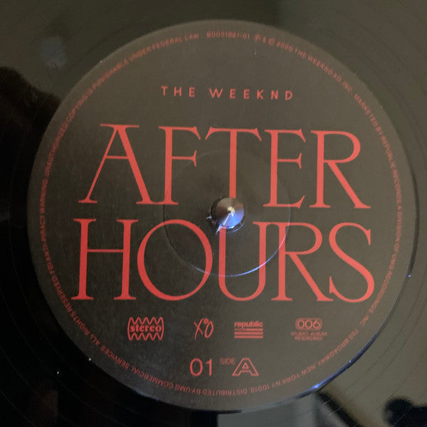 The Weeknd - After Hours (2xVINYL) | Mint (M) Mint (M)-Music History