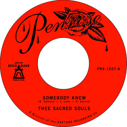 Thee Sacred Souls - Somebody Knew B/W We Don'T Have To Be Alone (7" VINYL) | Mint (M) Mint (M)-Music History