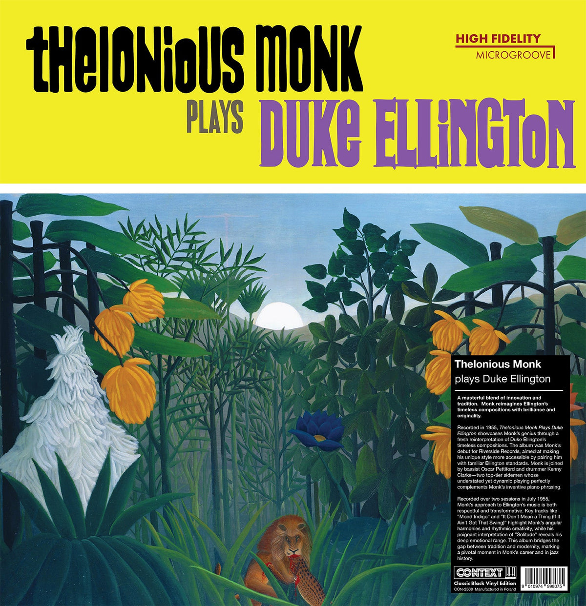 Thelonious Monk - Duke Ellington (VINYL) | Mint (M) Mint (M)-Music History
