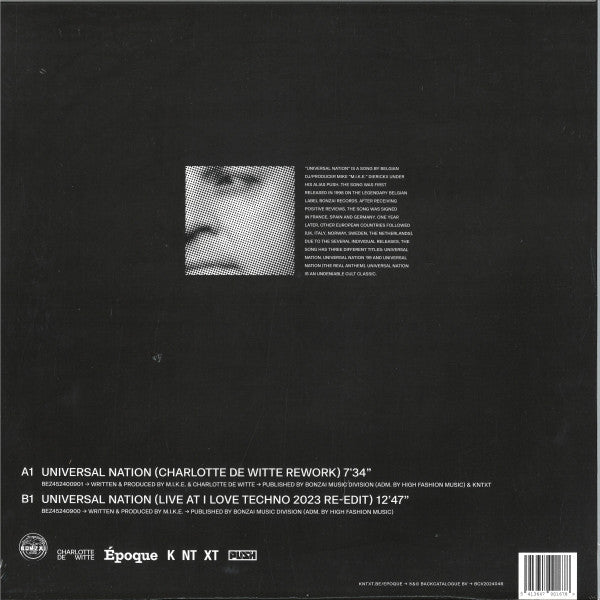 Universal Nation (Charlotte de Witte Rework) | Mint (M) Mint (M)--Music History
