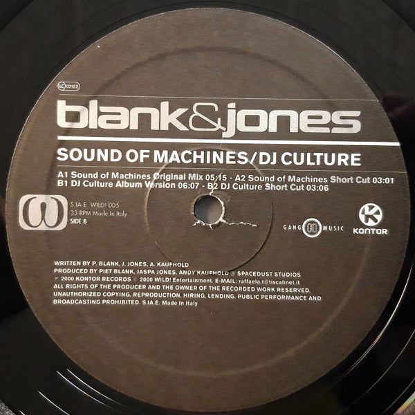 Blank & Jones - Sound Of Machines / DJ Culture (12" VINYL) | Excellent+ (EX+) Near Mint (NM)-Music History