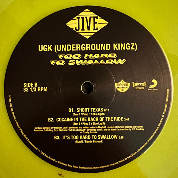 UGK - Too Hard to Swallow (2xCOLOR VINYL / VMP) | Mint (M) Mint (M)-Music History