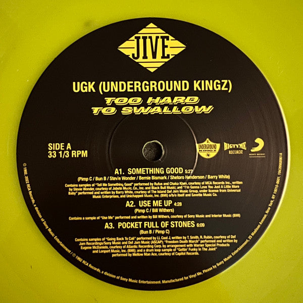 UGK - Too Hard to Swallow (2xCOLOR VINYL / VMP) | Mint (M) Mint (M)-Music History