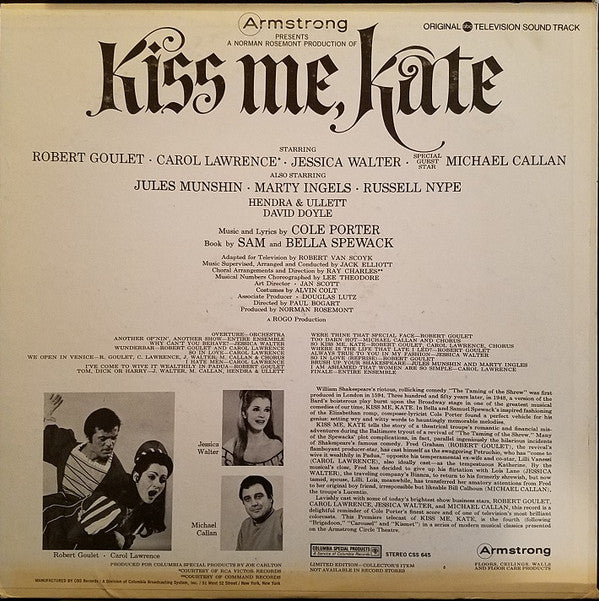 Various - Armstrong Presents Cole Porter's Kiss Me, Kate - Original ABC Television Sound Track | Near Mint (NM) Near Mint (NM)-Music History