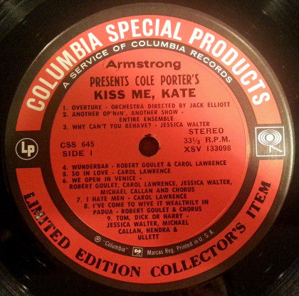 Various - Armstrong Presents Cole Porter's Kiss Me, Kate - Original ABC Television Sound Track | Near Mint (NM) Near Mint (NM)-Music History