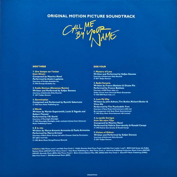 Call Me By Your Name (Original Motion Picture Soundtrack) | Mint (M) Mint (M)-Music History