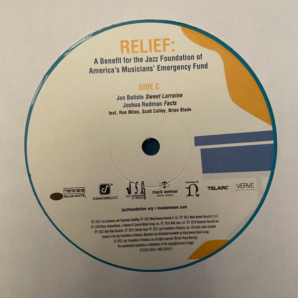 Relief A Benefit For The Jazz Foundation Of America's Musician's Emergency Fund | Mint (M) Mint (M)-Music History