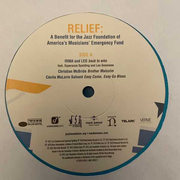 Relief A Benefit For The Jazz Foundation Of America's Musician's Emergency Fund | Mint (M) Mint (M)-Music History