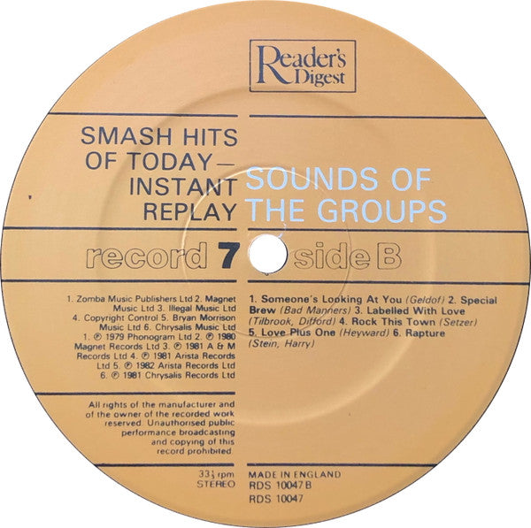 Smash Hits Of Today - Instant Replay | Near Mint (NM) Near Mint (NM)-Music History