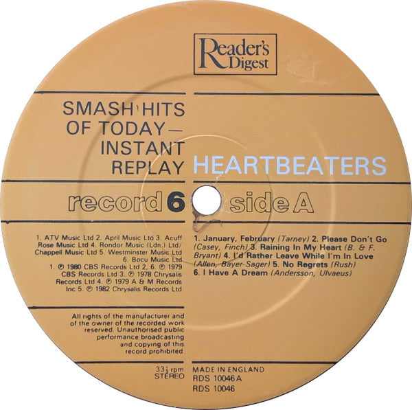 Smash Hits Of Today - Instant Replay | Near Mint (NM) Near Mint (NM)-Music History