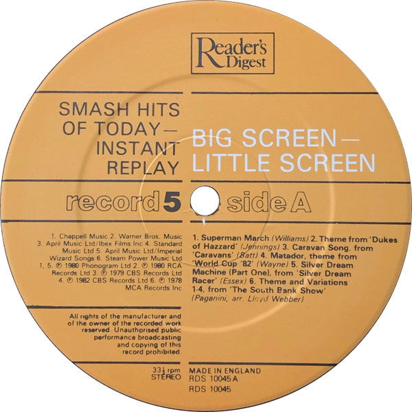 Smash Hits Of Today - Instant Replay | Near Mint (NM) Near Mint (NM)-Music History