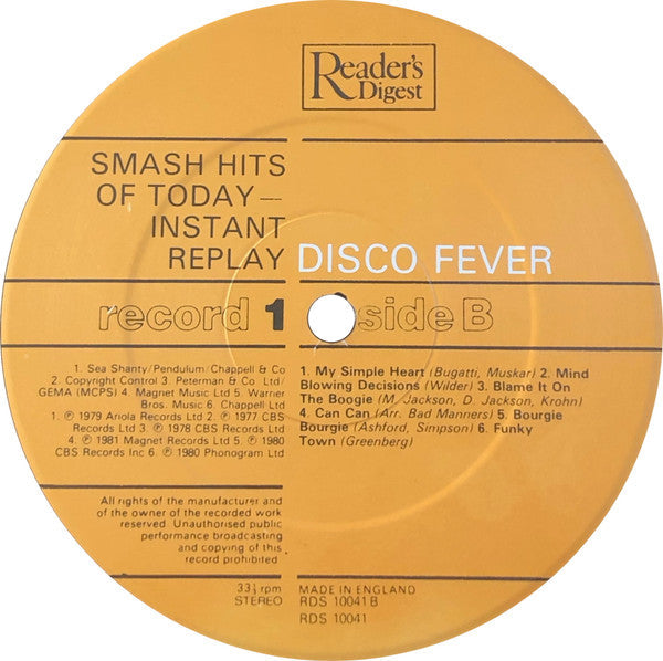 Smash Hits Of Today - Instant Replay | Near Mint (NM) Near Mint (NM)-Music History