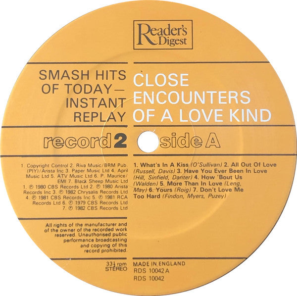 Smash Hits Of Today - Instant Replay | Near Mint (NM) Near Mint (NM)-Music History